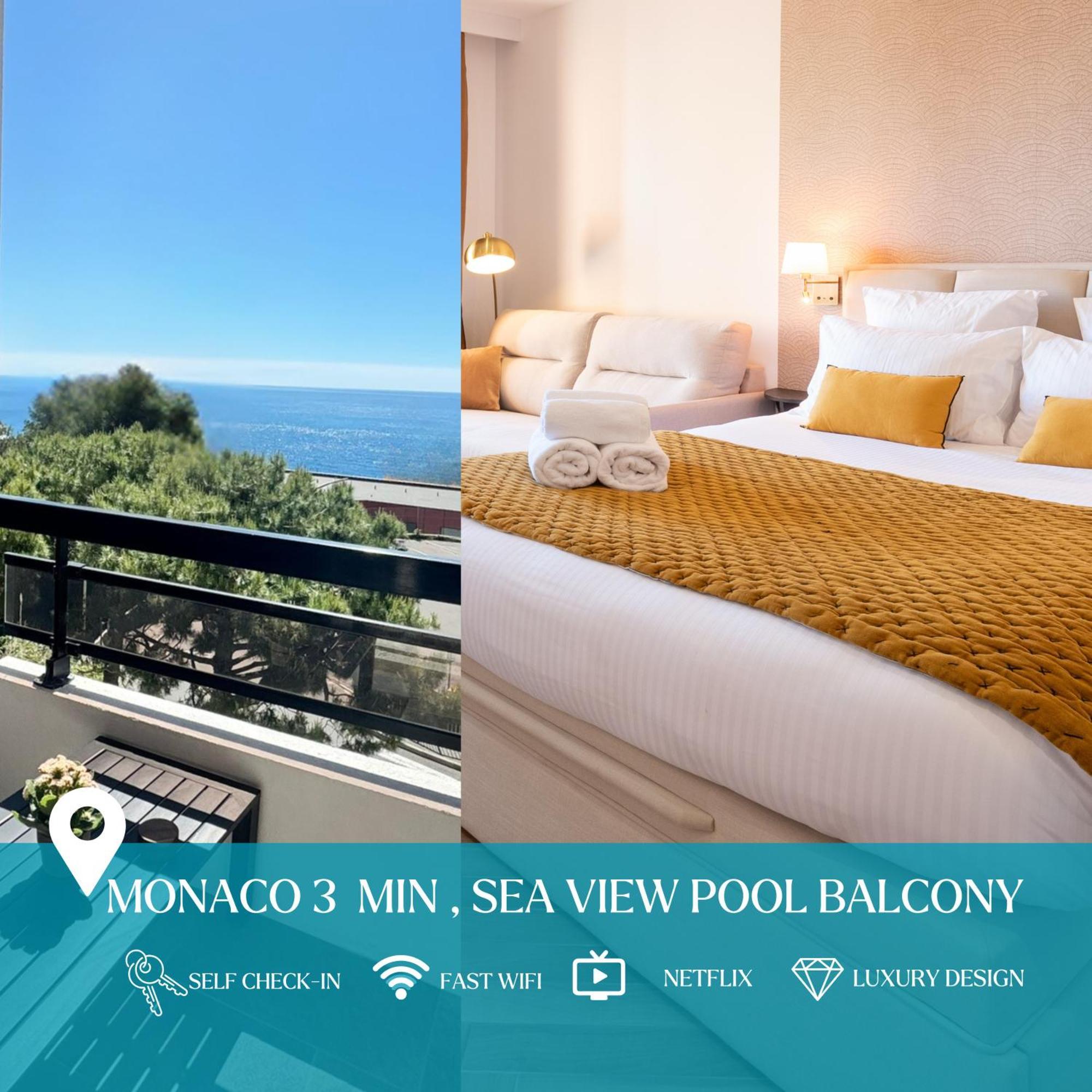 Monaco Border Luxury Suite - Sea View - Pool ボーソレイユ エクステリア 写真